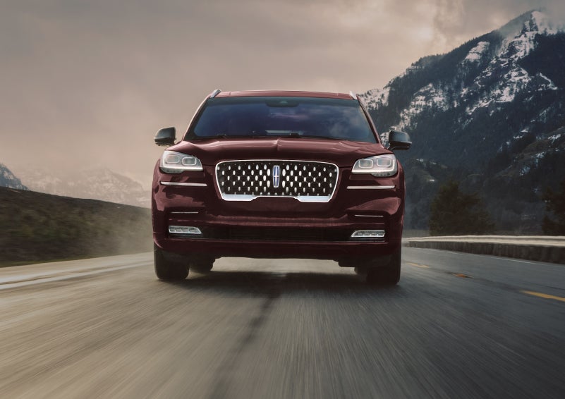 A 2024 Lincoln Aviator® SUV is shown in the Diamond Red exterior color. | Rogers Lincoln in Midland TX