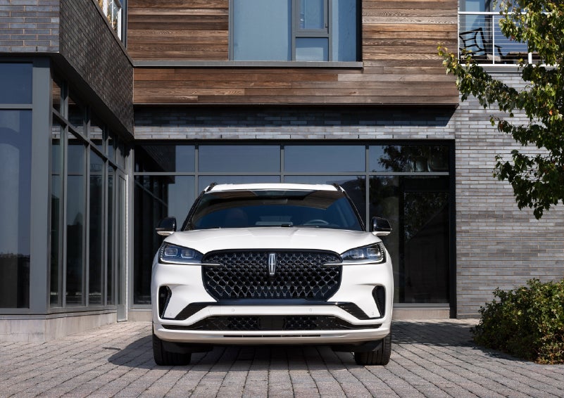 The front of a 2026 Lincoln Aviator® SUV is shown. | Rogers Lincoln in Midland TX