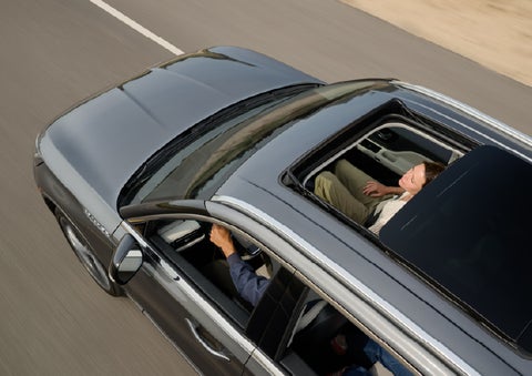 The available panoramic Vista Roof® of a 2027 Lincoln Aviator® SUV is open. | Rogers Lincoln in Midland TX