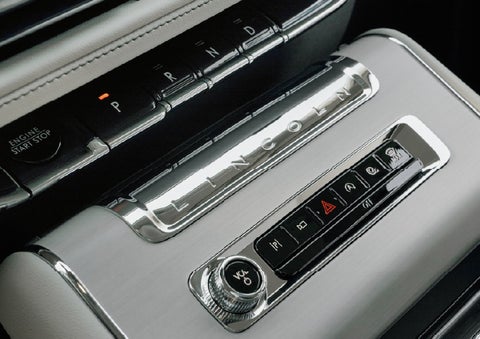 The piano key gear selector of a 2027 Lincoln Aviator® Back Label™ SUV. | Rogers Lincoln in Midland TX